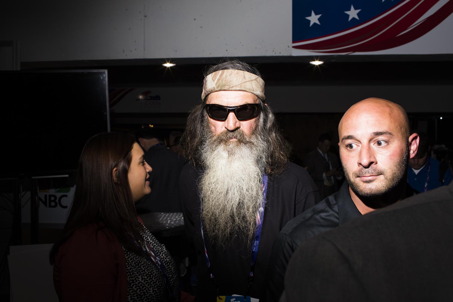 Duck Dynasty reality TV star Phil Robertson on the floor at the 2016 Republican National Convention in Cleveland on Thursday, July 21, 2016.