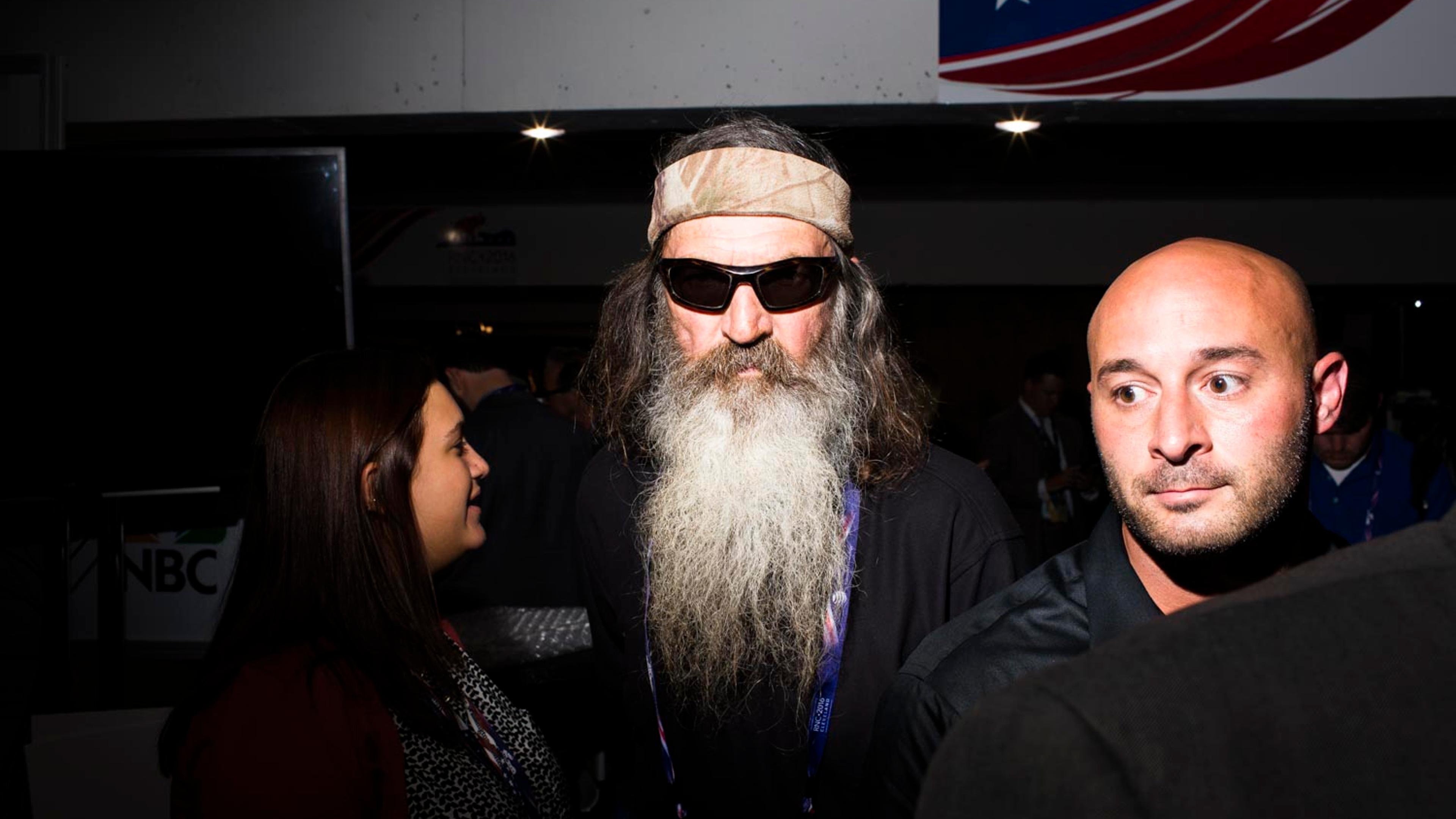 Duck Dynasty reality TV star Phil Robertson on the floor at the 2016 Republican National Convention in Cleveland on Thursday, July 21, 2016.