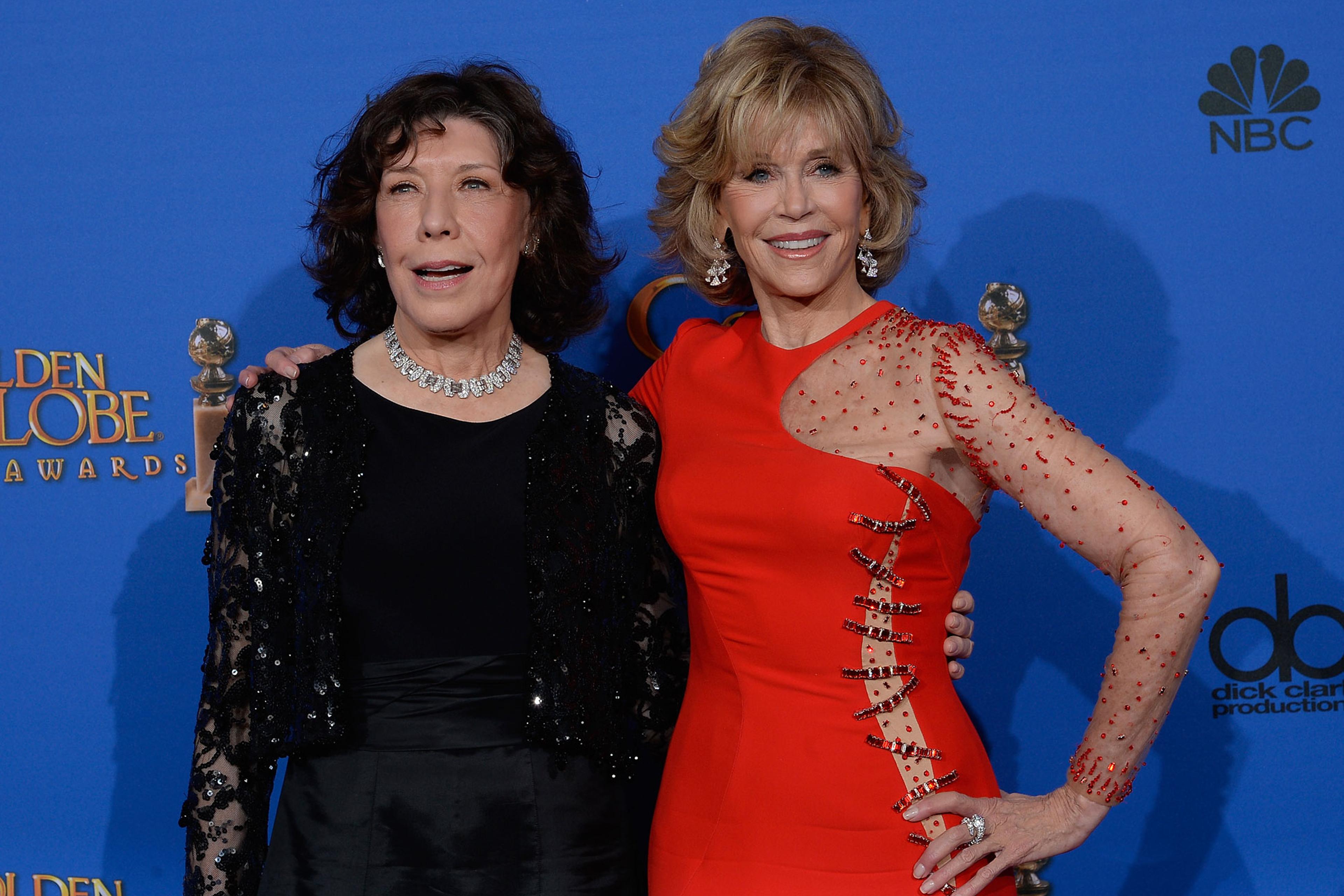 Golden Globes 2015: Jane Fonda and Lily Tomlin Say Men Can Be Funny Golden Globes 2015: Jane Fonda and Lily Tomlin Say Men Can Be Funny