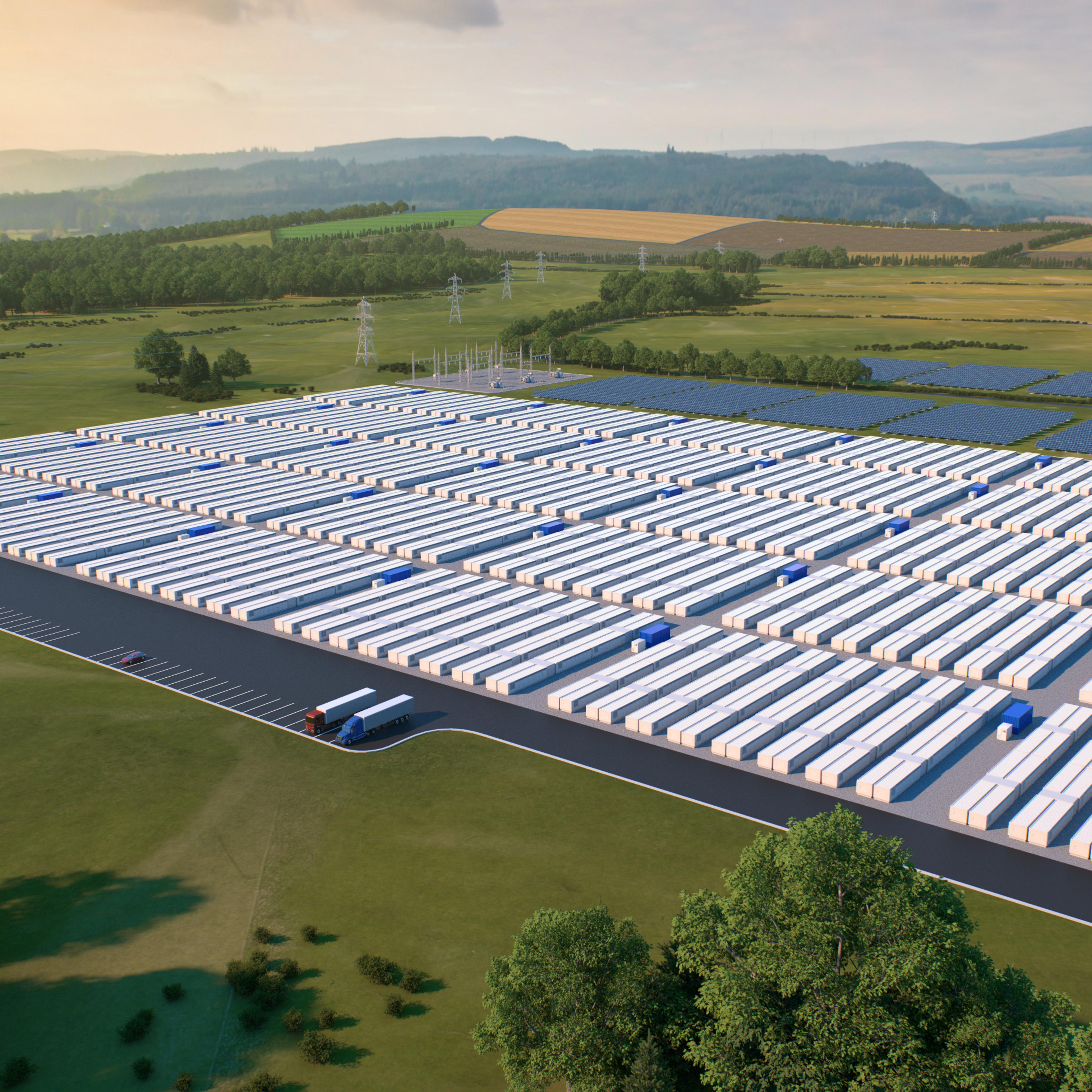 A rendering of Form Energy's iron-air energy storage system