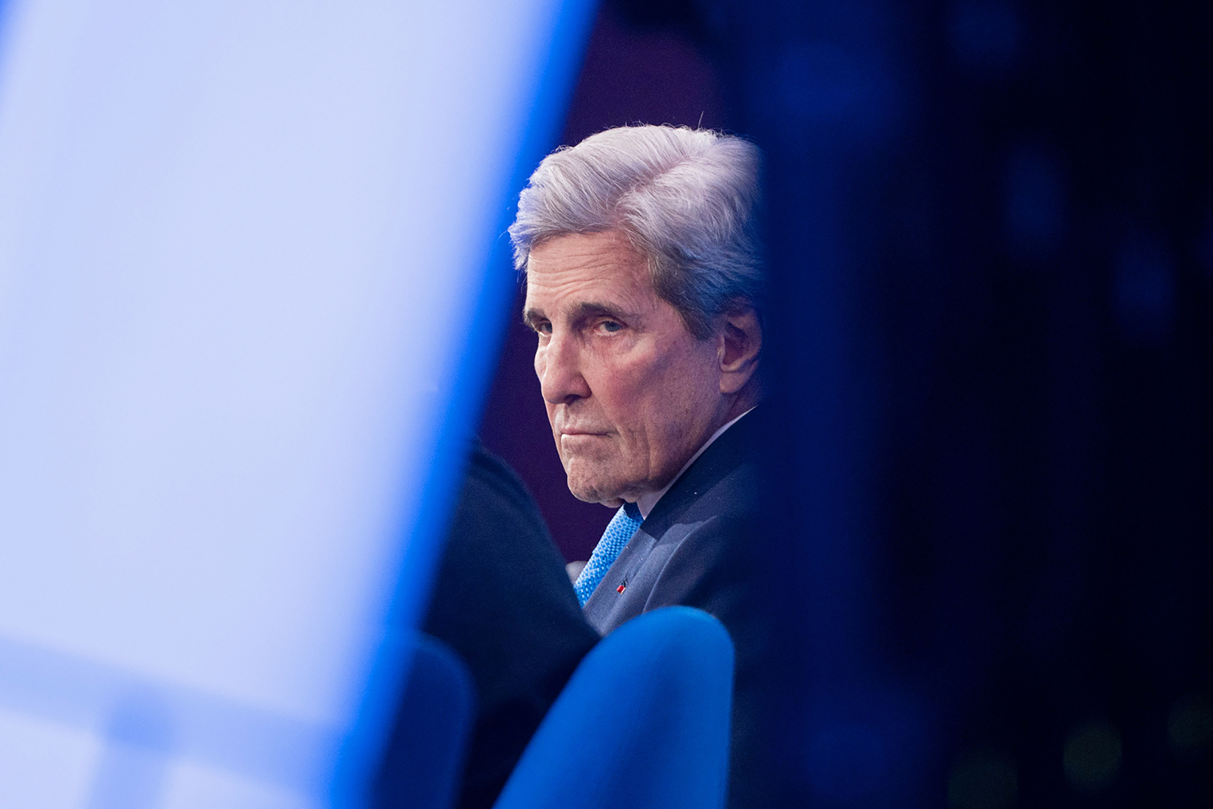 John Kerry attends the 2024 International Energy Agency ministerial meeting in Paris, on Feb. 13, 2024.