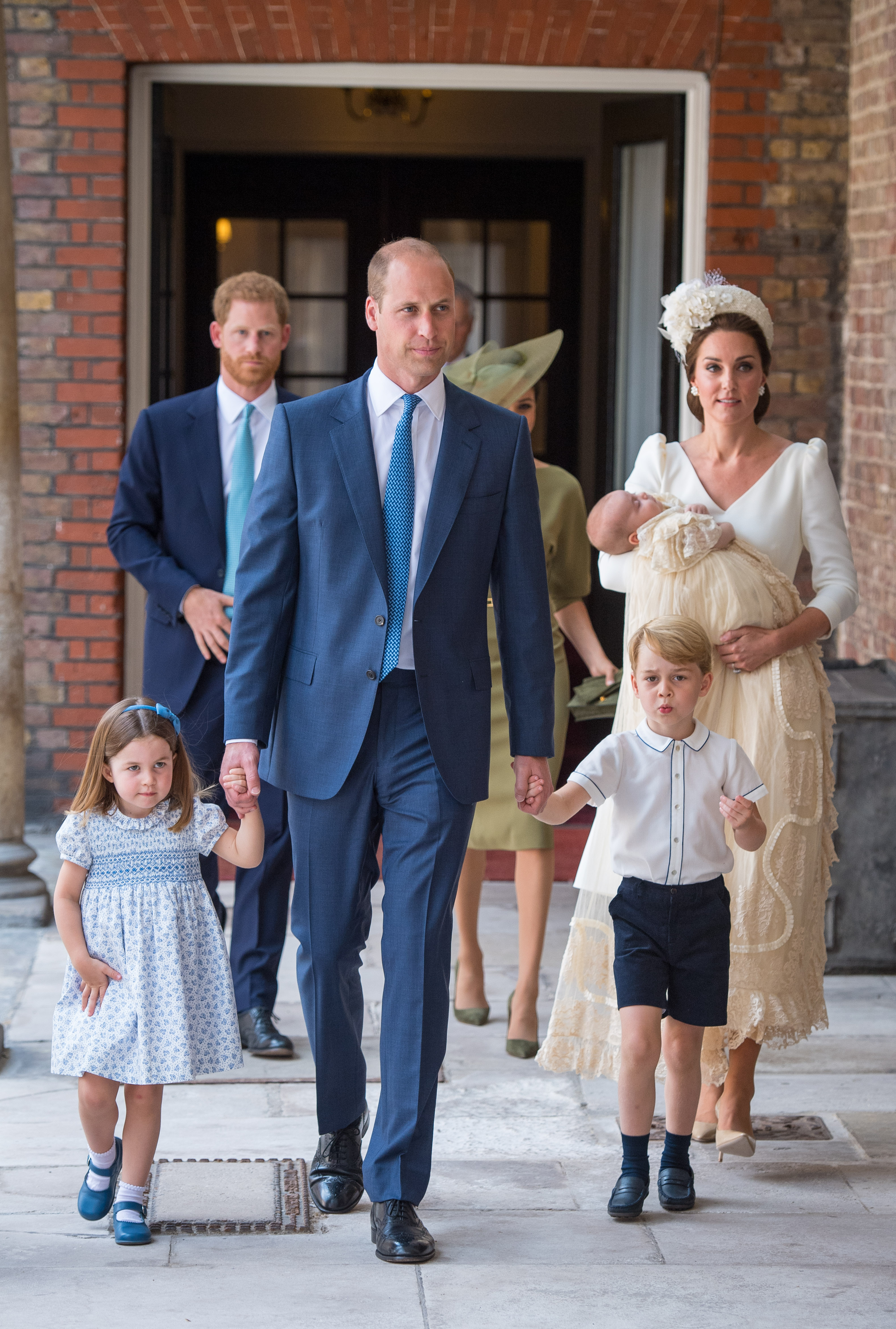 Prince George and Princess Charlotte Are at the Christening