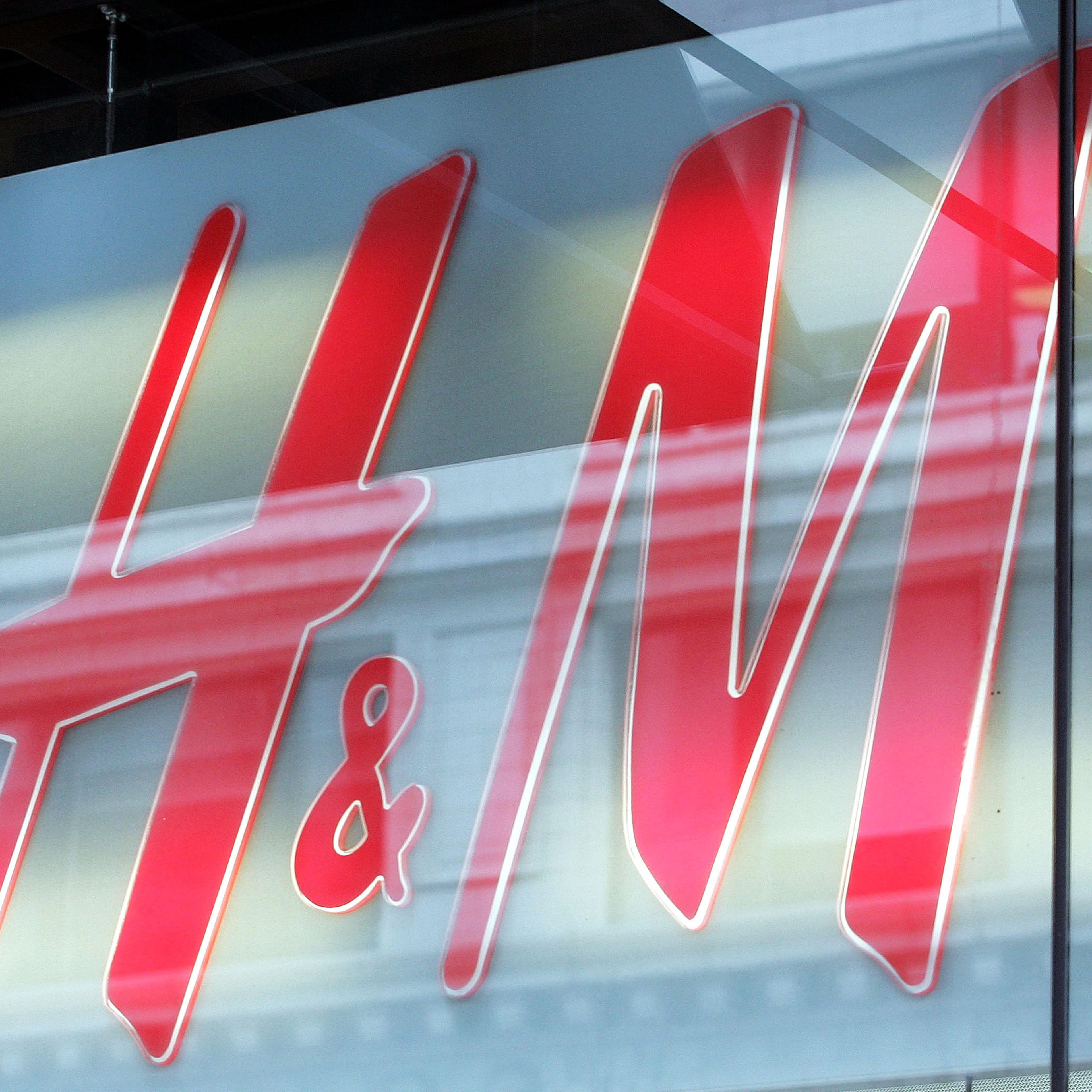 H&M sign hangs in a window April 7, 2005 in Chicago, Illinois.