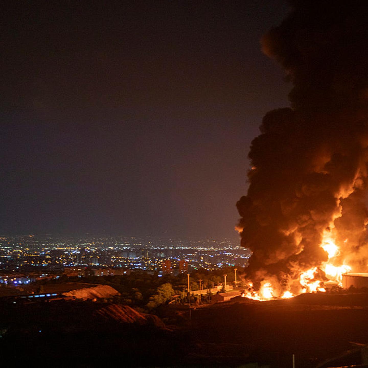 Israeli attack on the Shahran oil depot in Tehran, Iran