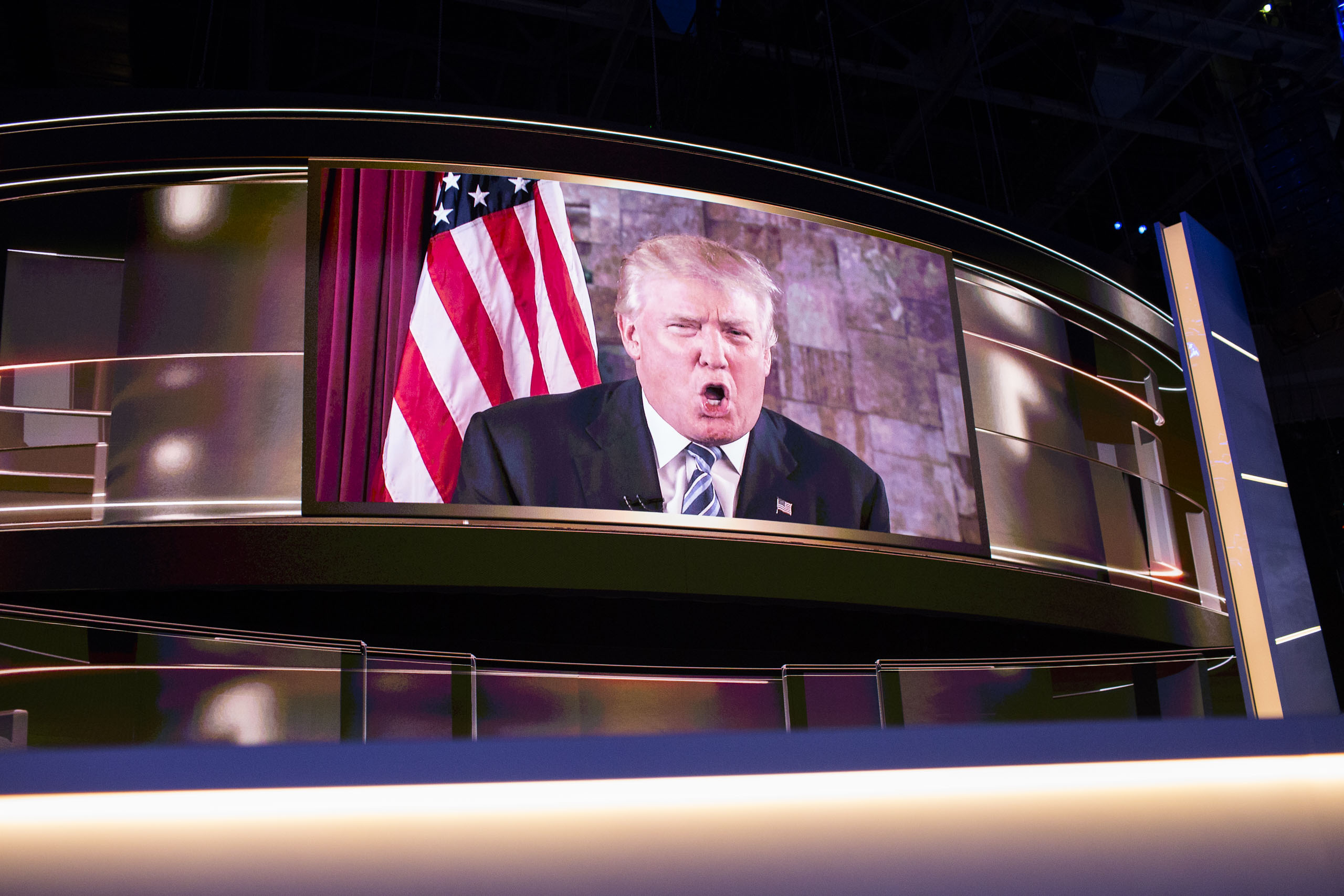 Donald Trump speaks at the Republican National Convention in Cleveland on Tuesday, July 19, 2016.