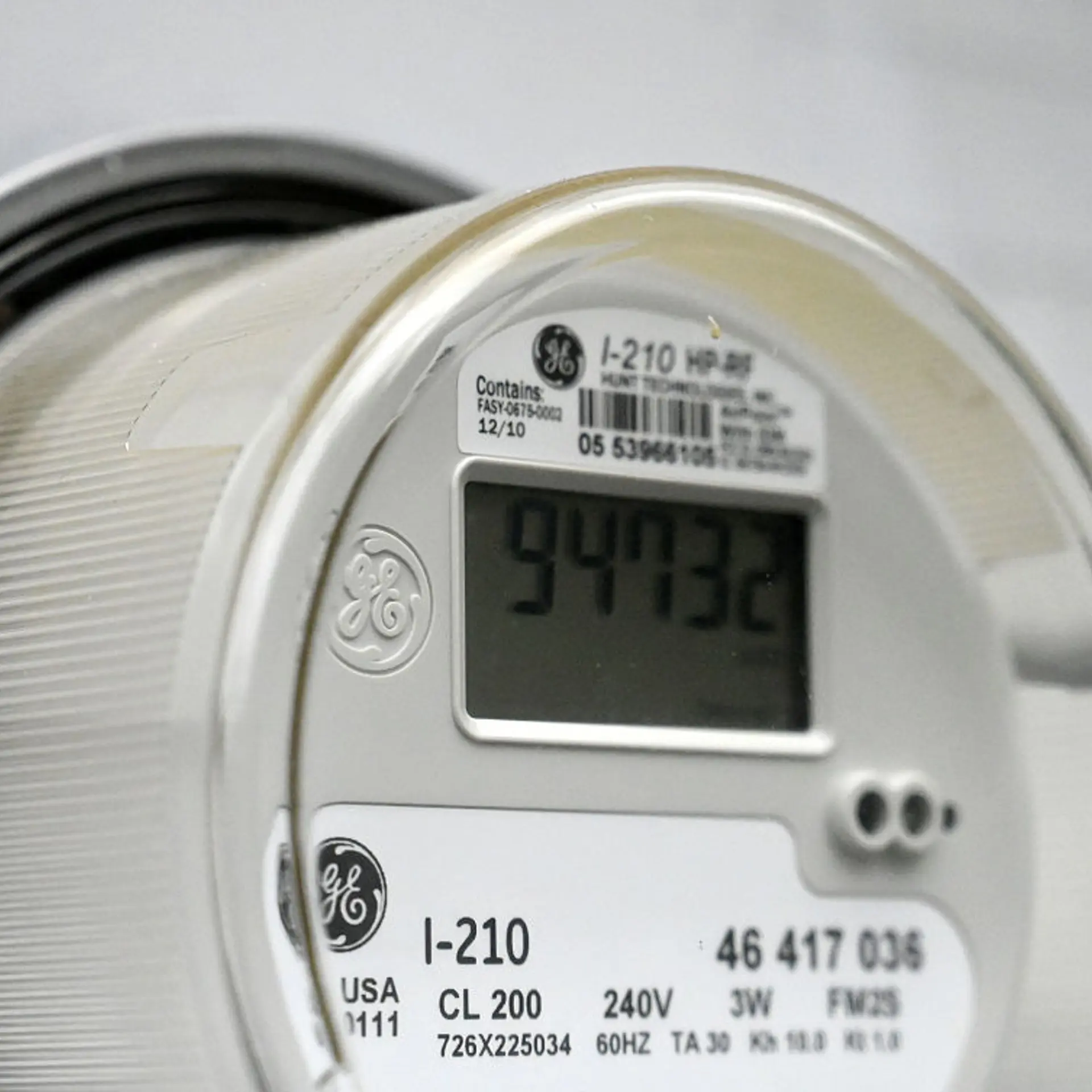 National Grid electric meter last year at a home in Delmar, N.Y.