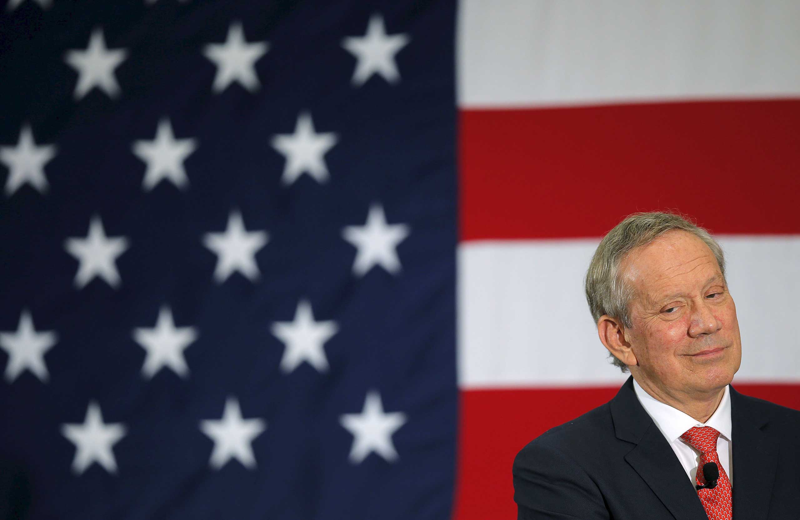 Former New York governor George Pataki listens to a question at the First in the Nation Republican Leadership Conference in Nashua, New Hampshire, in this April 17, 2015 file photo. Pataki on May 28, 2015 entered the race for the 2016 Republican presiden