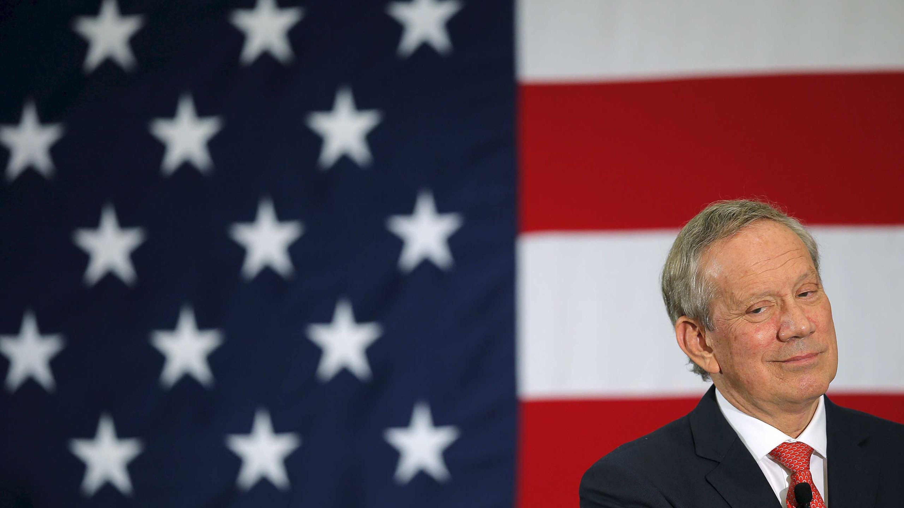 Former New York governor George Pataki listens to a question at the First in the Nation Republican Leadership Conference in Nashua, New Hampshire, in this April 17, 2015 file photo. Pataki on May 28, 2015 entered the race for the 2016 Republican presiden