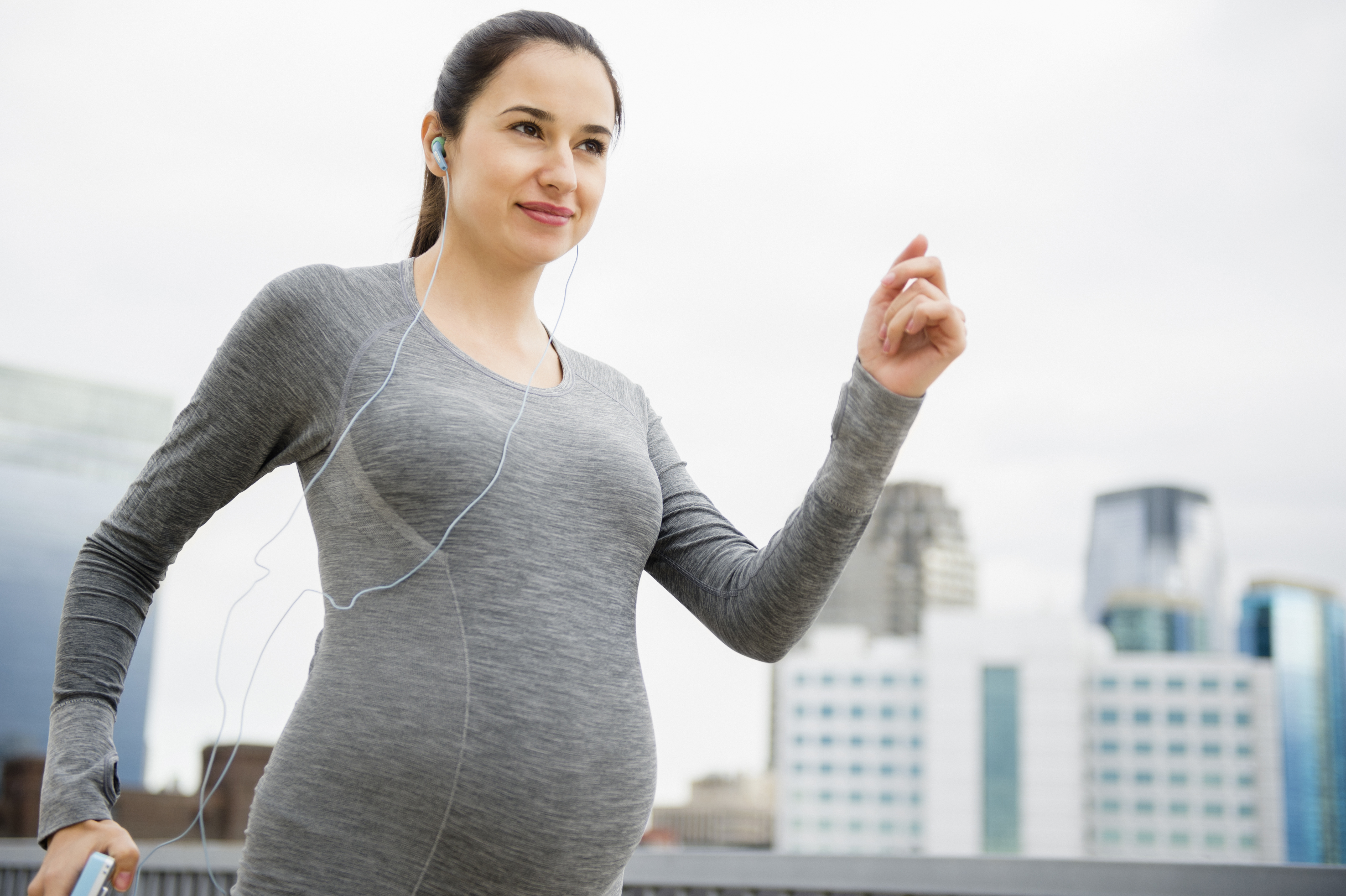 Pregnant woman walking