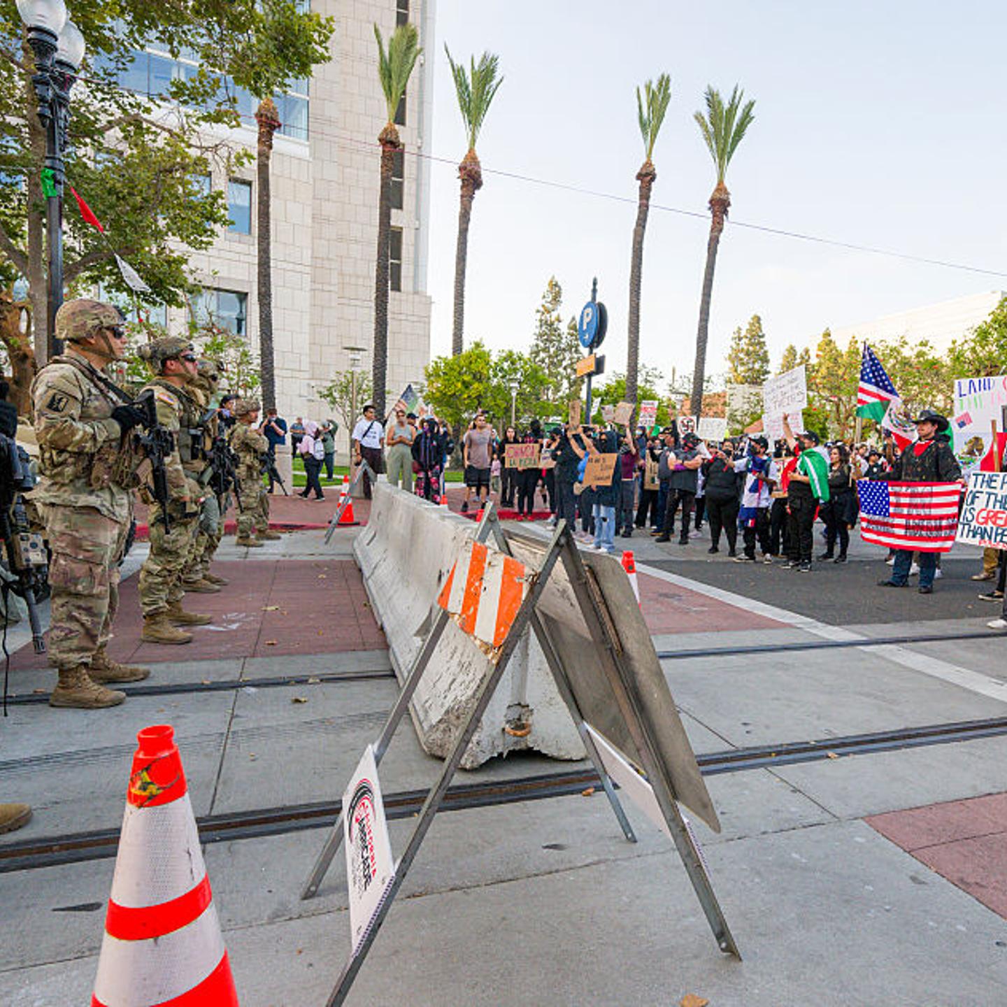 Hundreds Hold Peaceful Protest Outside Ronald Regan Federal Building And Courthouse
