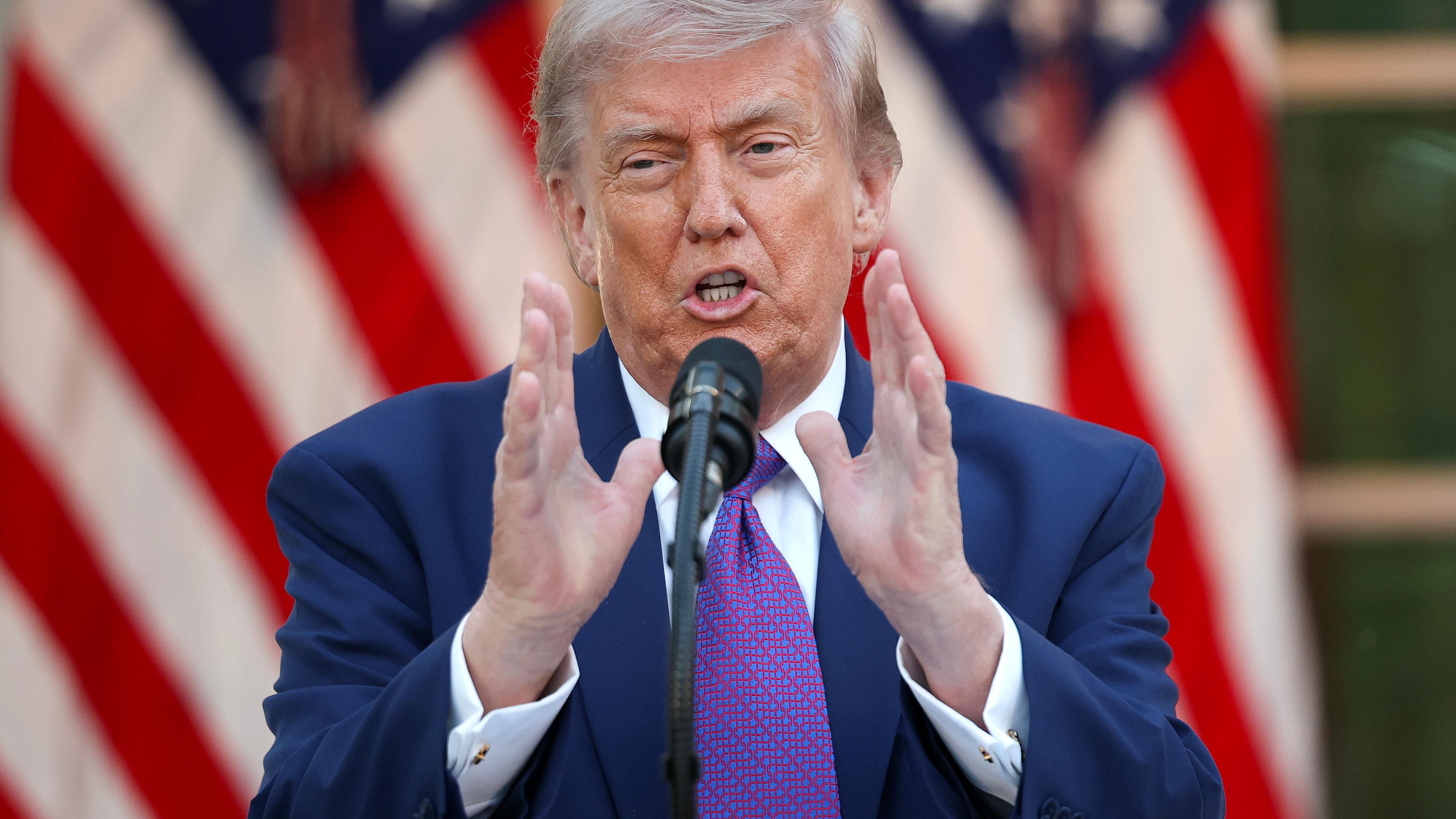 Trump Defends Giant Gold Statue of Himself Amid Much Debate