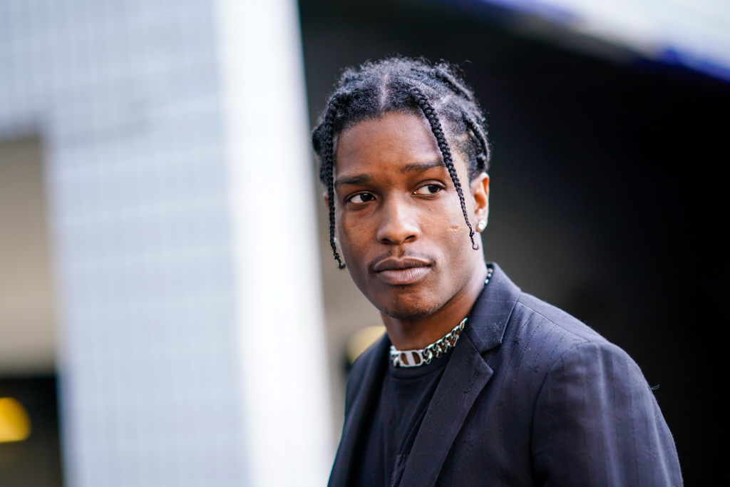 ASAP Rocky is seen, outside during Paris Fashion Week