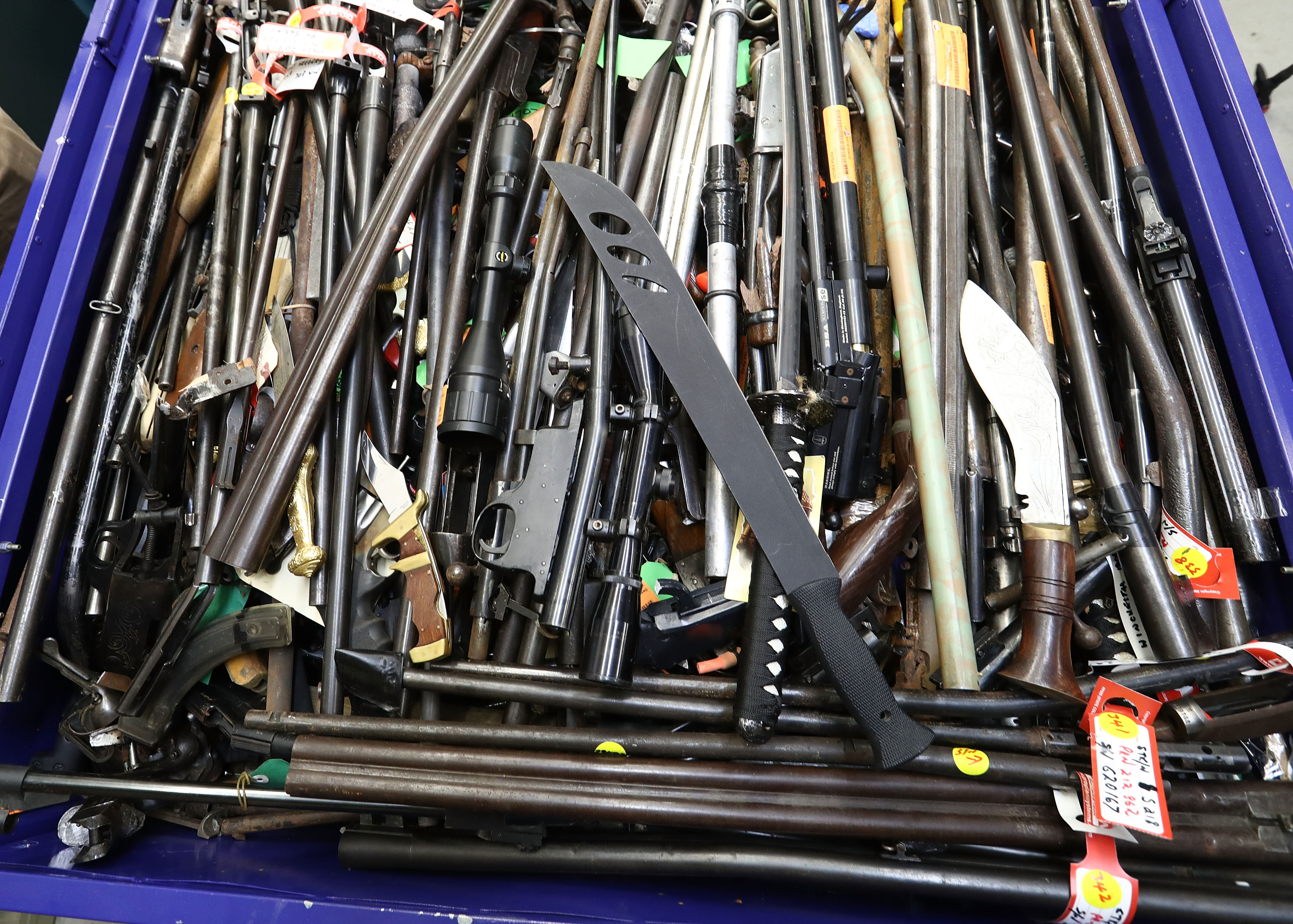 Victoria Police Exhibit Guns Collected As Part Of The National Firearms Amnesty