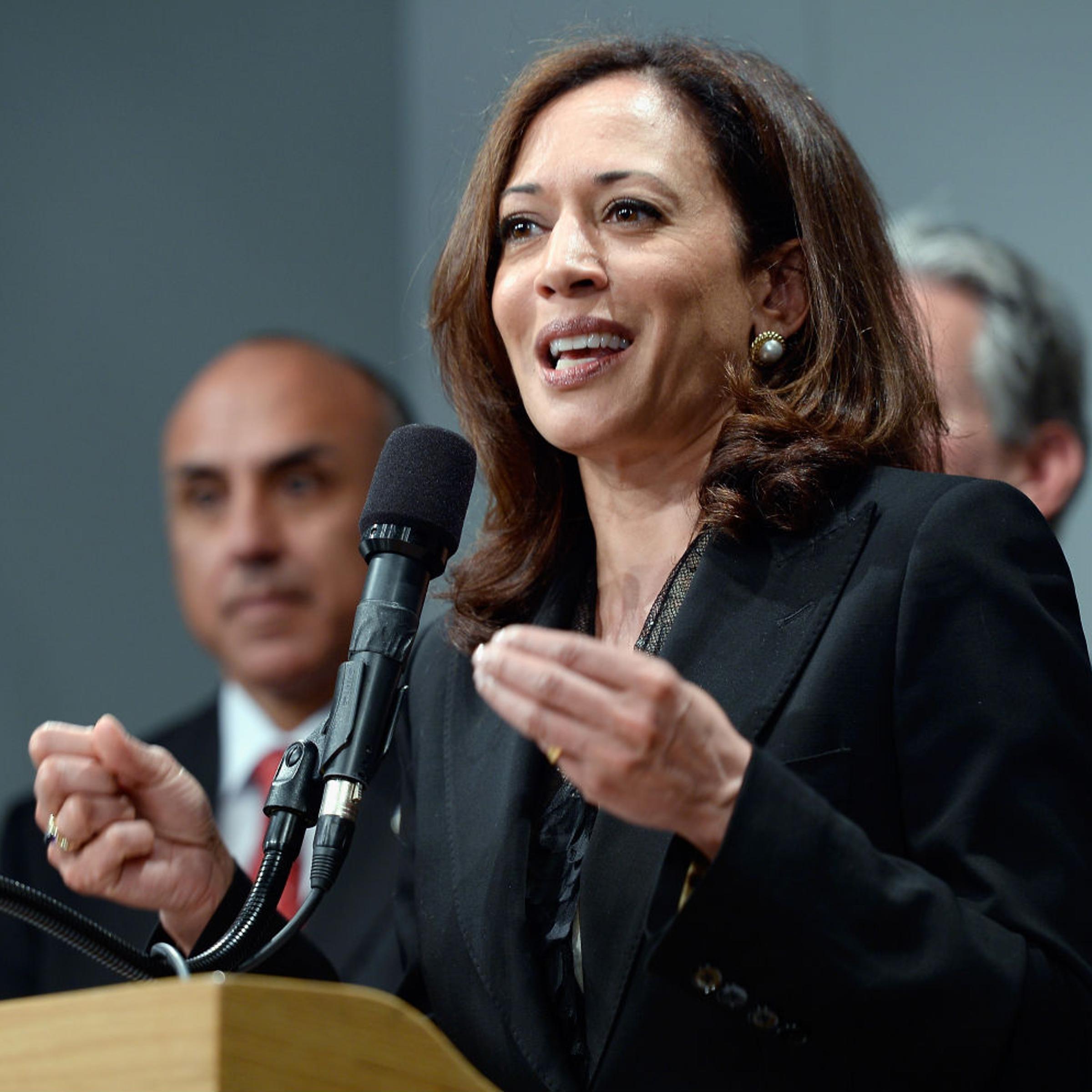 U.S. Vice President and Democratic presidential nominee Kamala Harris speaks at a campaign event at Washington Crossing Historic Park in Washington Crossing, Pa., on Oct. 16, 2024.