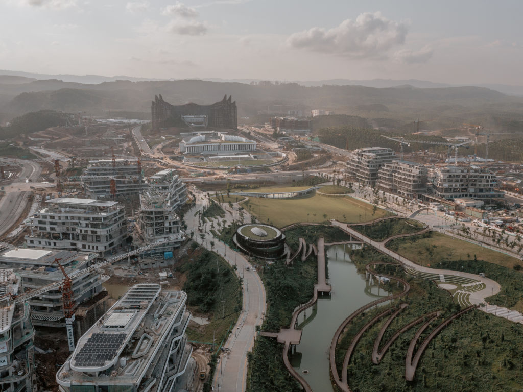 The core government site with new Presidential Palace at the new capital in Nusantara, East Kalimantan province, Indonesia, on July 25, 2024.