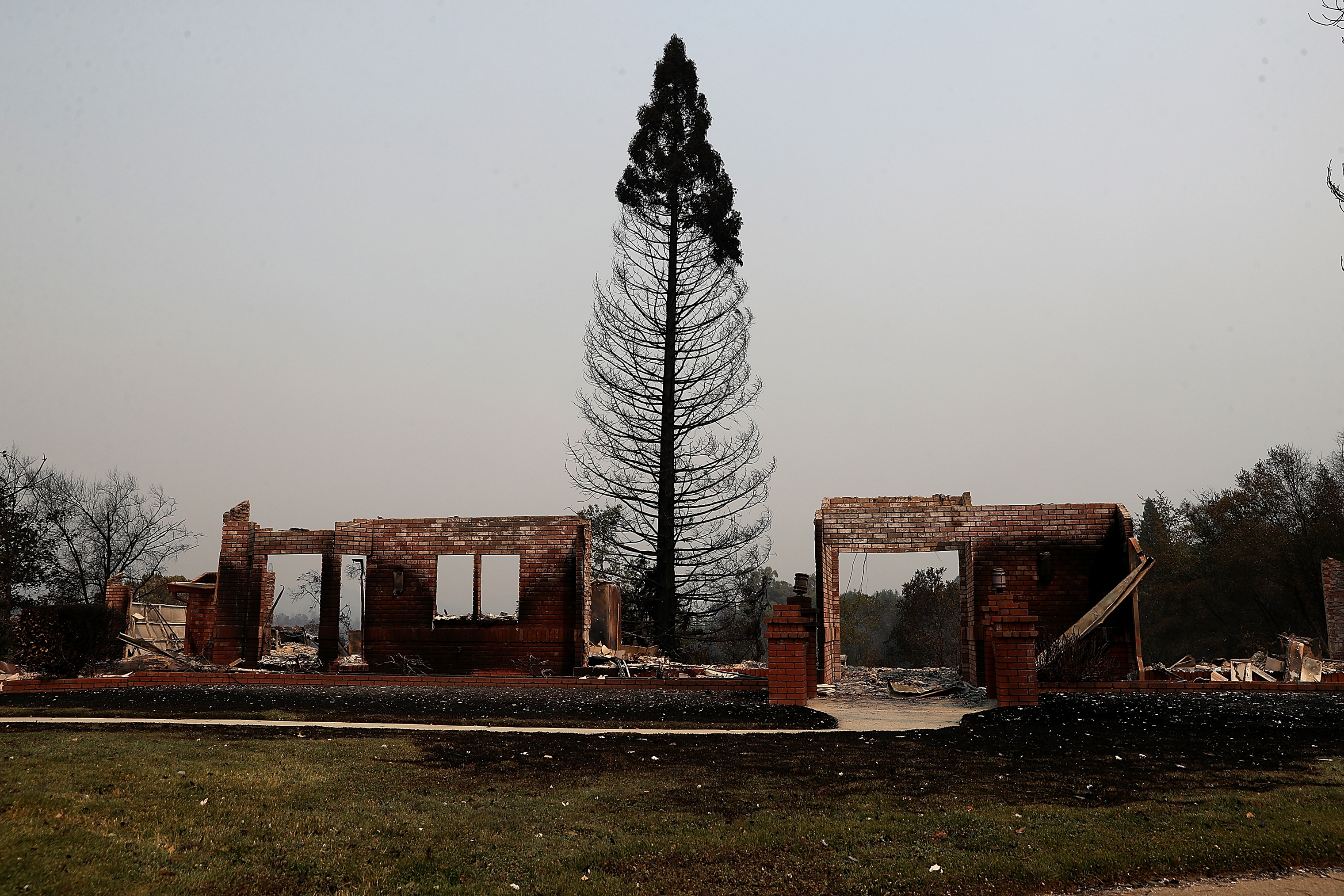A view of a home that was destroyed by the Carr Fire in Redding, Calif. on July 27.