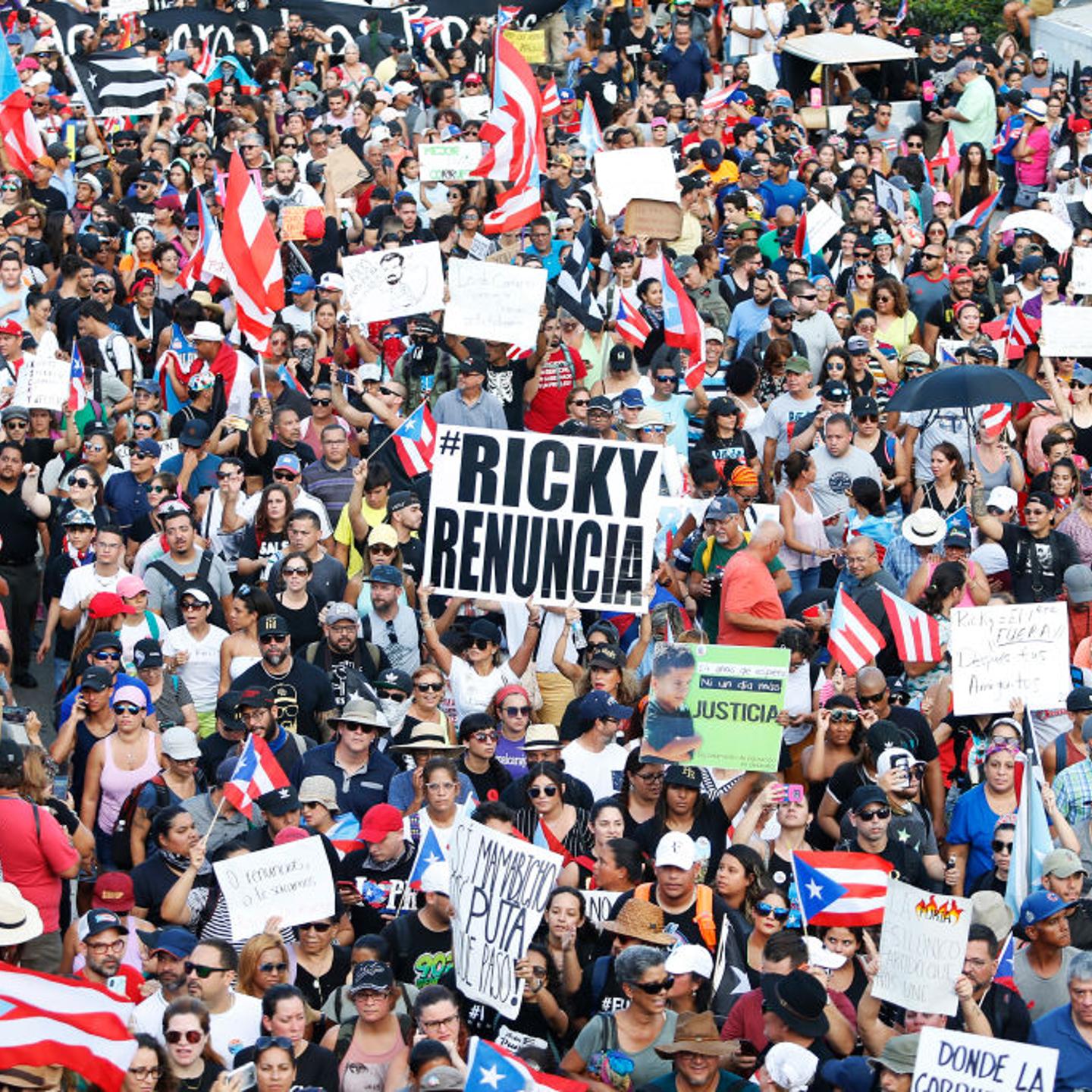 Protesters Demand The Resignation Of Puerto Rico's Governor Ricardo Rossello