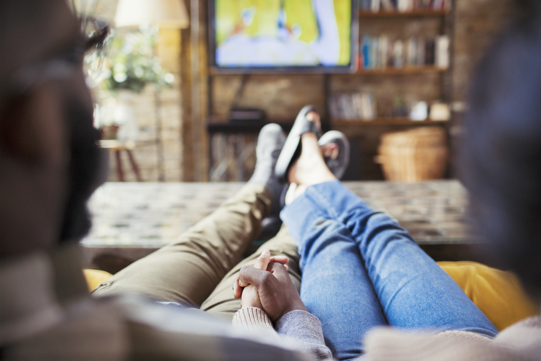 Couple watching TV
