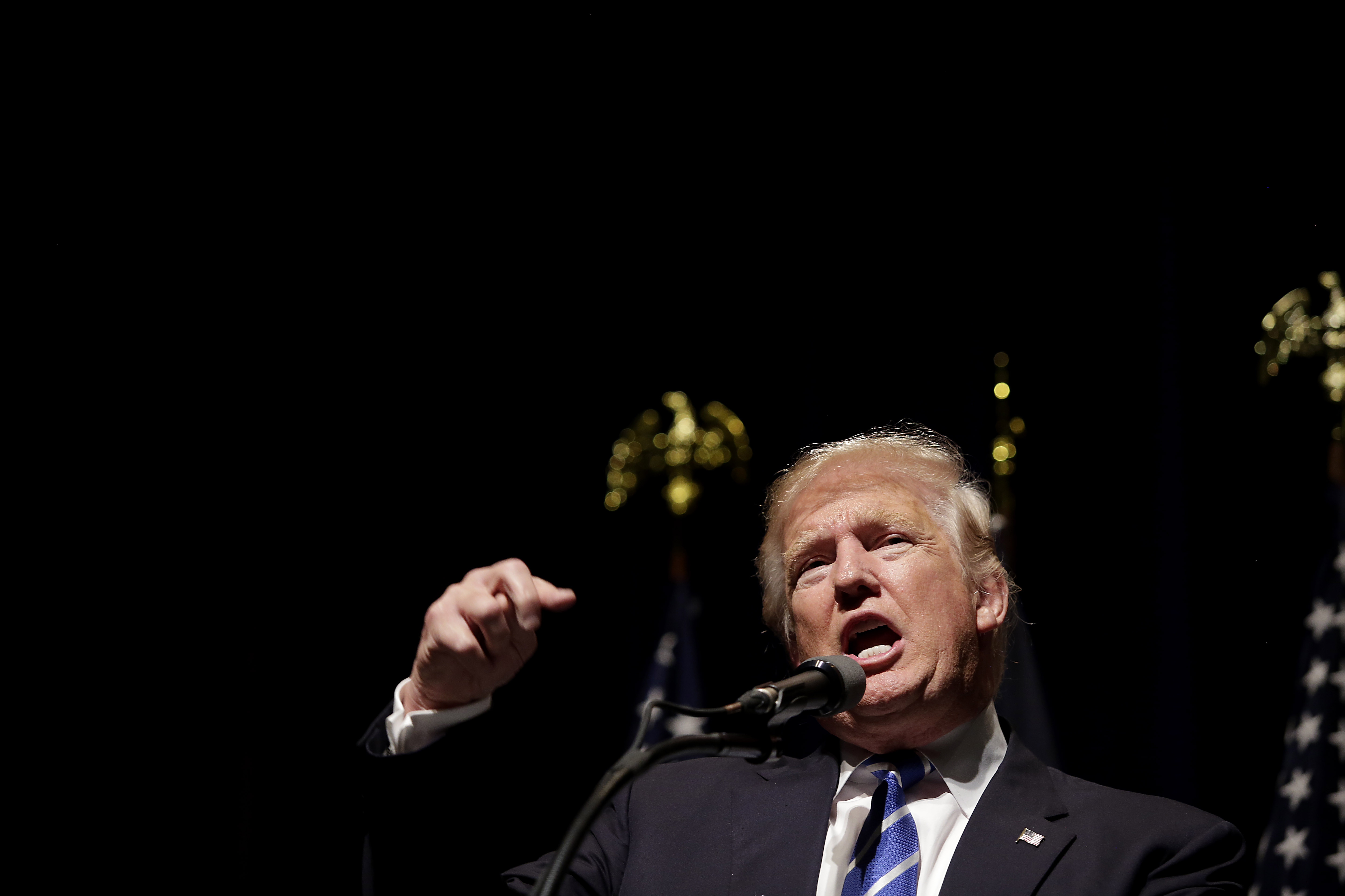Donald Trump Campaigns In Davenport, Iowa