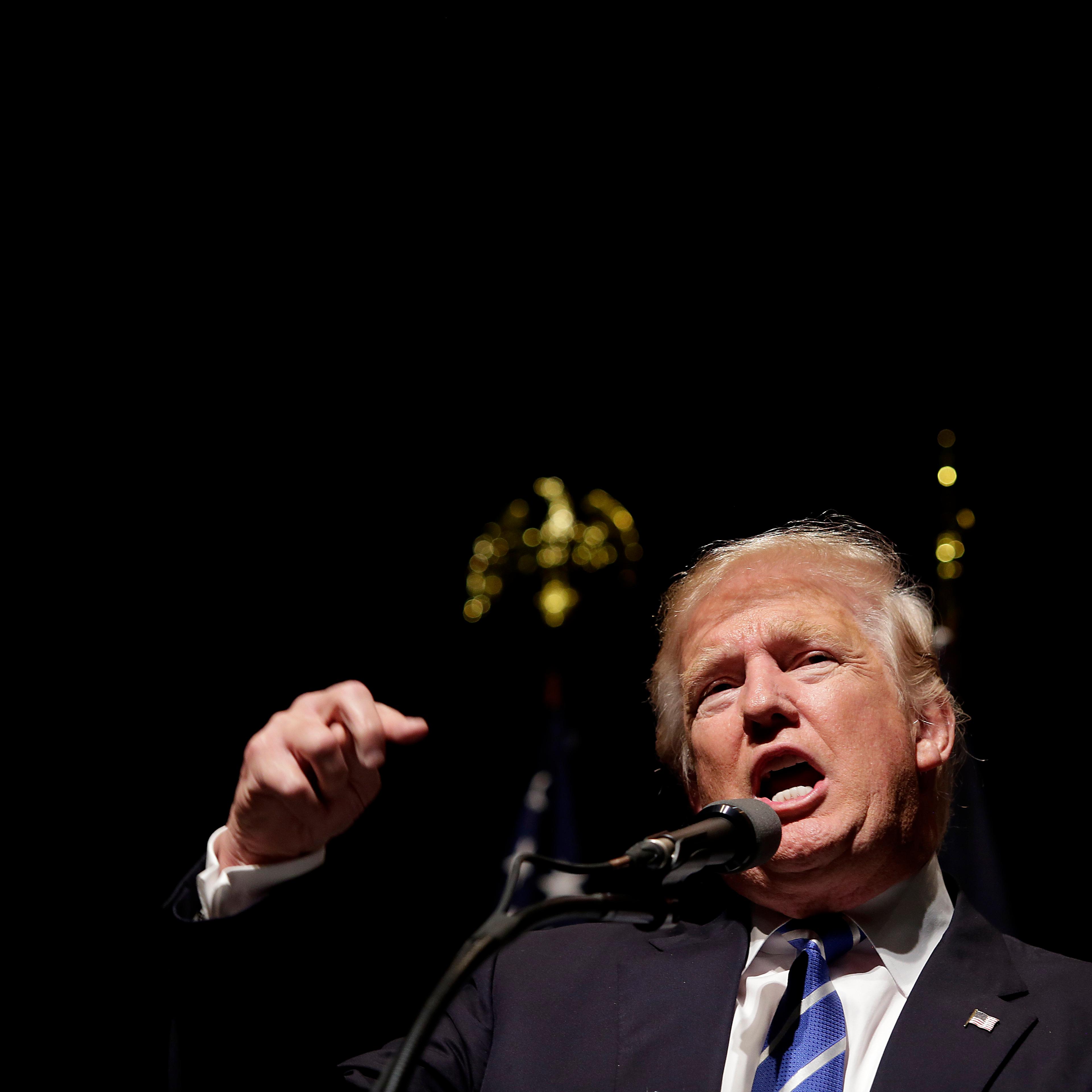 Donald Trump Campaigns In Davenport, Iowa