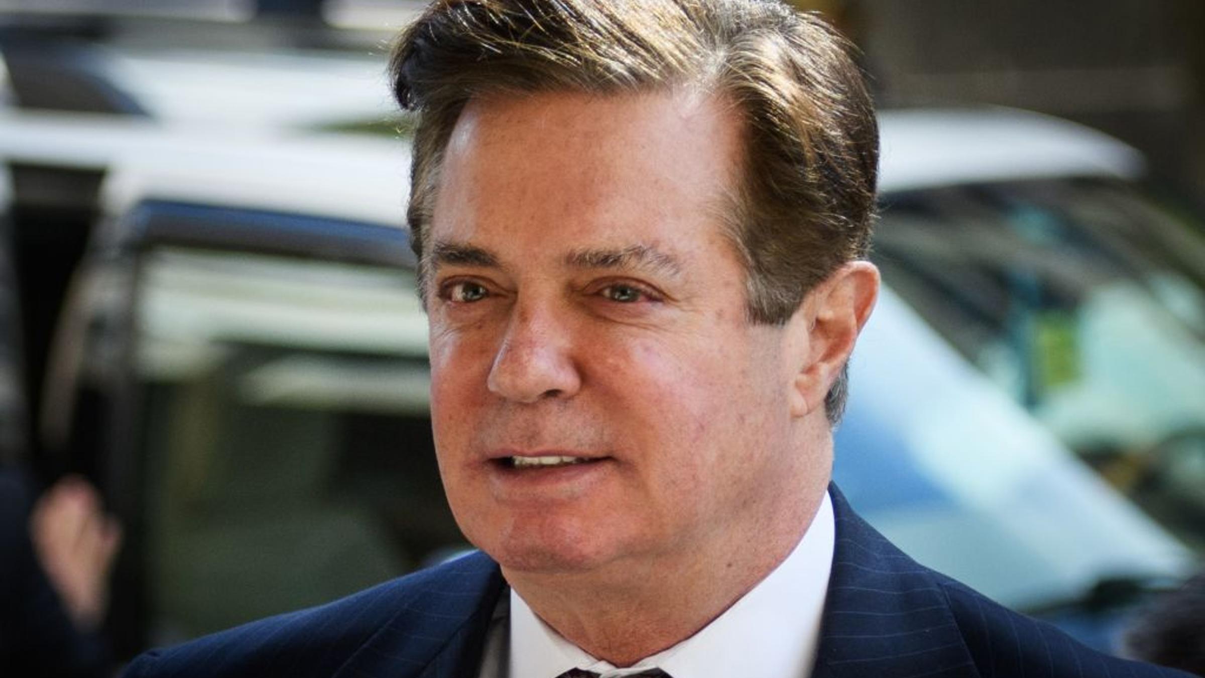 Paul Manafort arrives for a hearing at US District Court