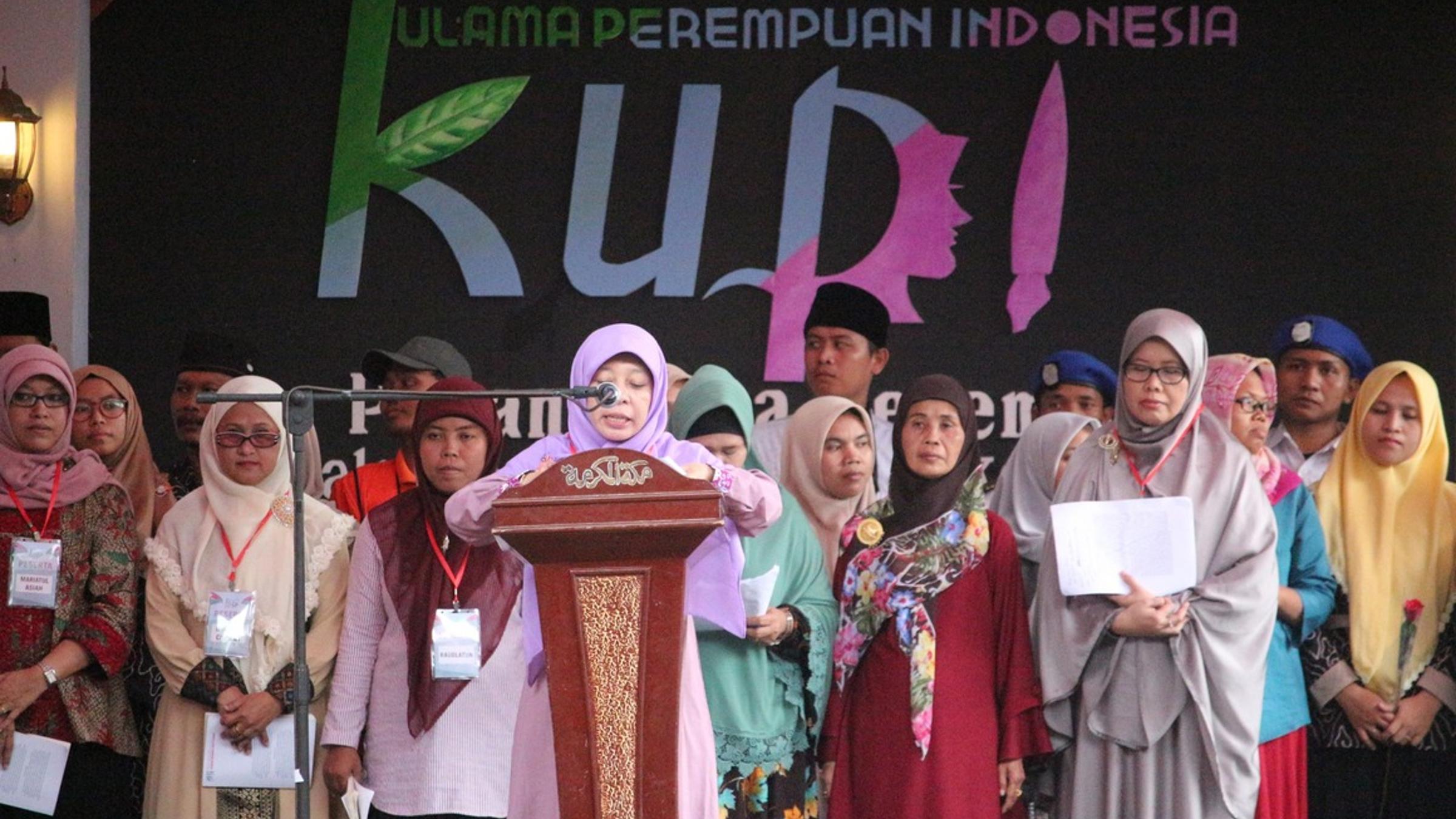 The closing of the first Kongres Ulama Perempuan Indonesia in 2017.