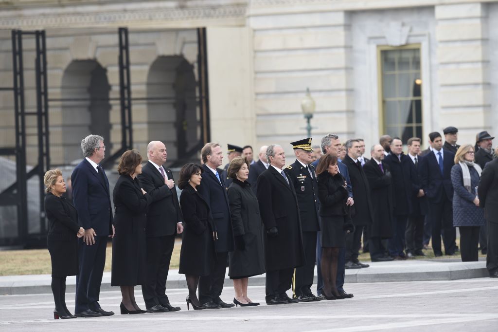 George H.W. Bush's Casket Flies to Texas After State Funeral