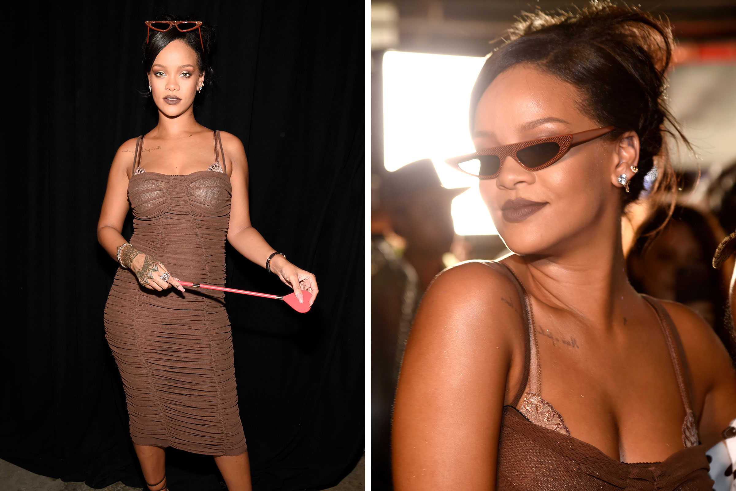 sachin and babi light blue dress Rihanna Makes Running Errands Look Cool in a Cozy-Chic Outfit main image 0