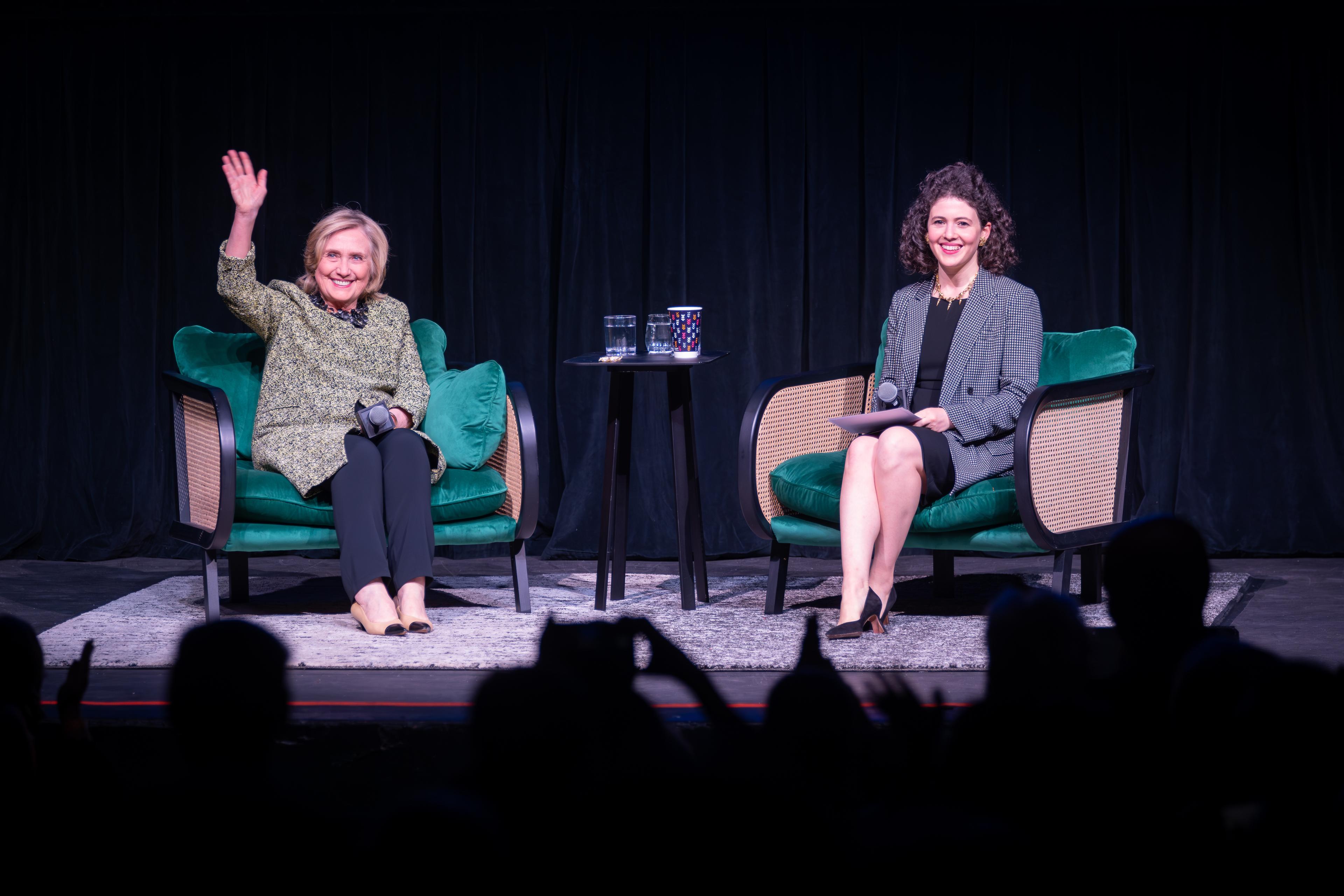 Former Secretary of State Hillary Clinton and TIME senior correspondent Charlotte Alter at the Chicago Humanities Festival on May 22.