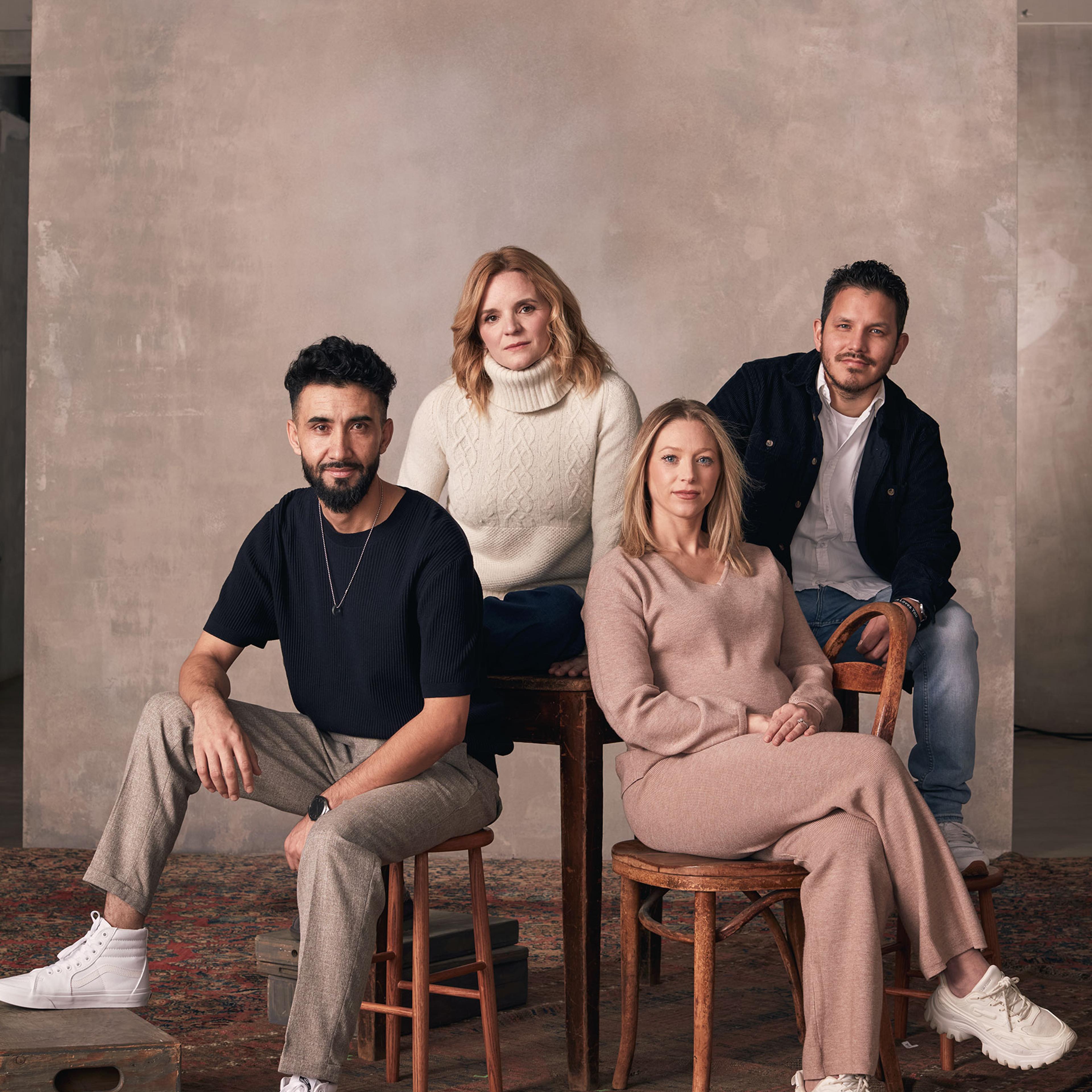 FROM LEFT Imtiaz Hussain, 31, was diagnosed with colon cancer at 26. Carrie Regan, 41, was diagnosed with ovarian cancer at 40. Kelly Spill, 33, was diagnosed with colorectal cancer at 28. Giancarlo Oviedo-Mori, 32, was diagnosed with lung cancer at 18.