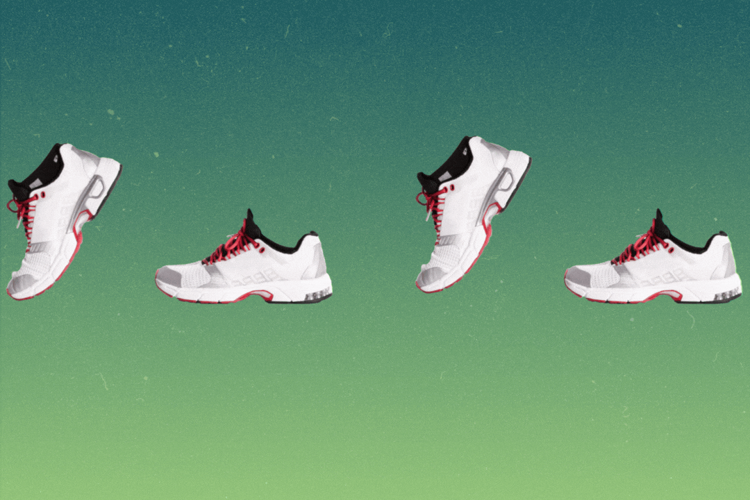 A gif of shoes moving like they are walking