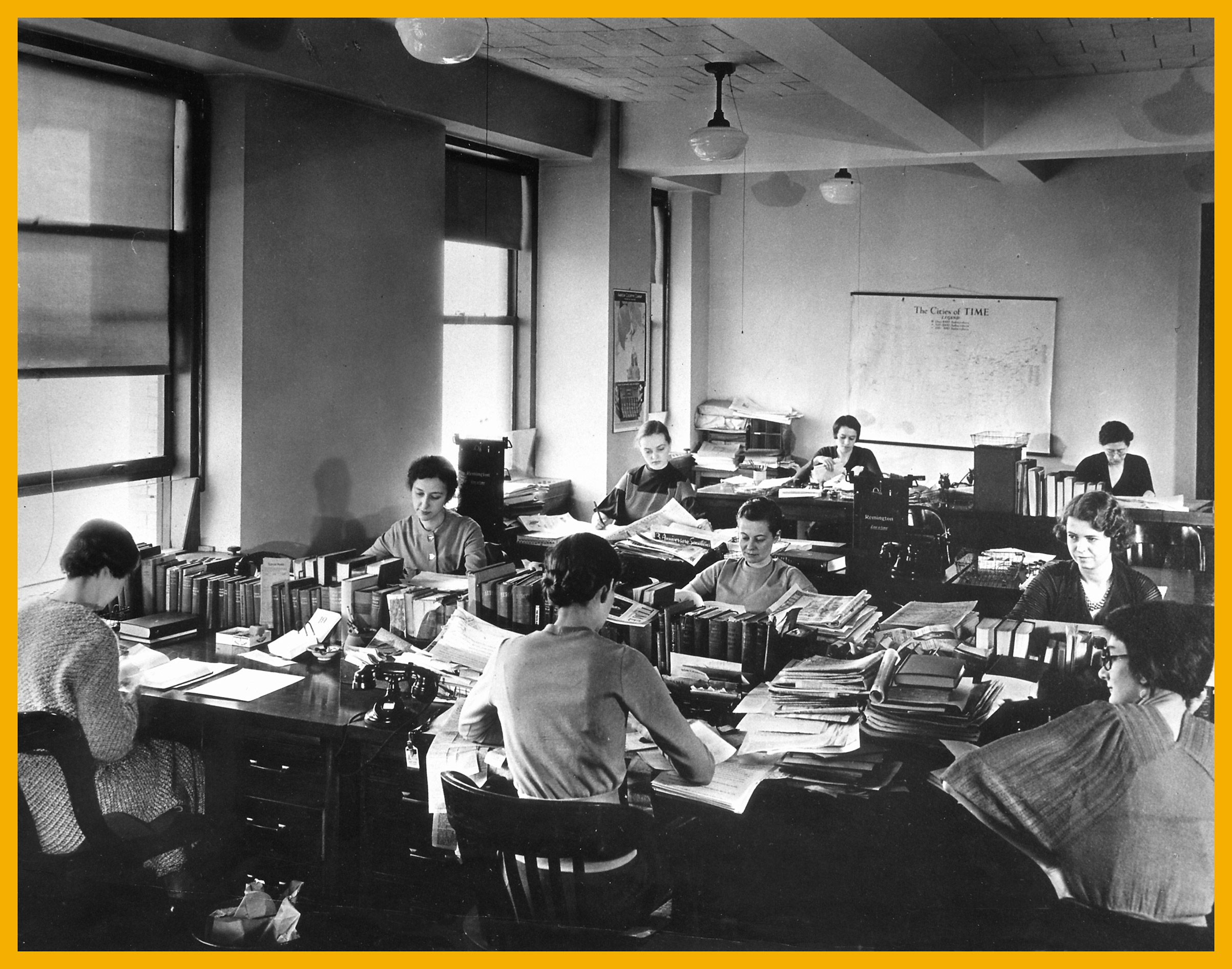 Female TIME magazine editorial staffers at work, 1933.