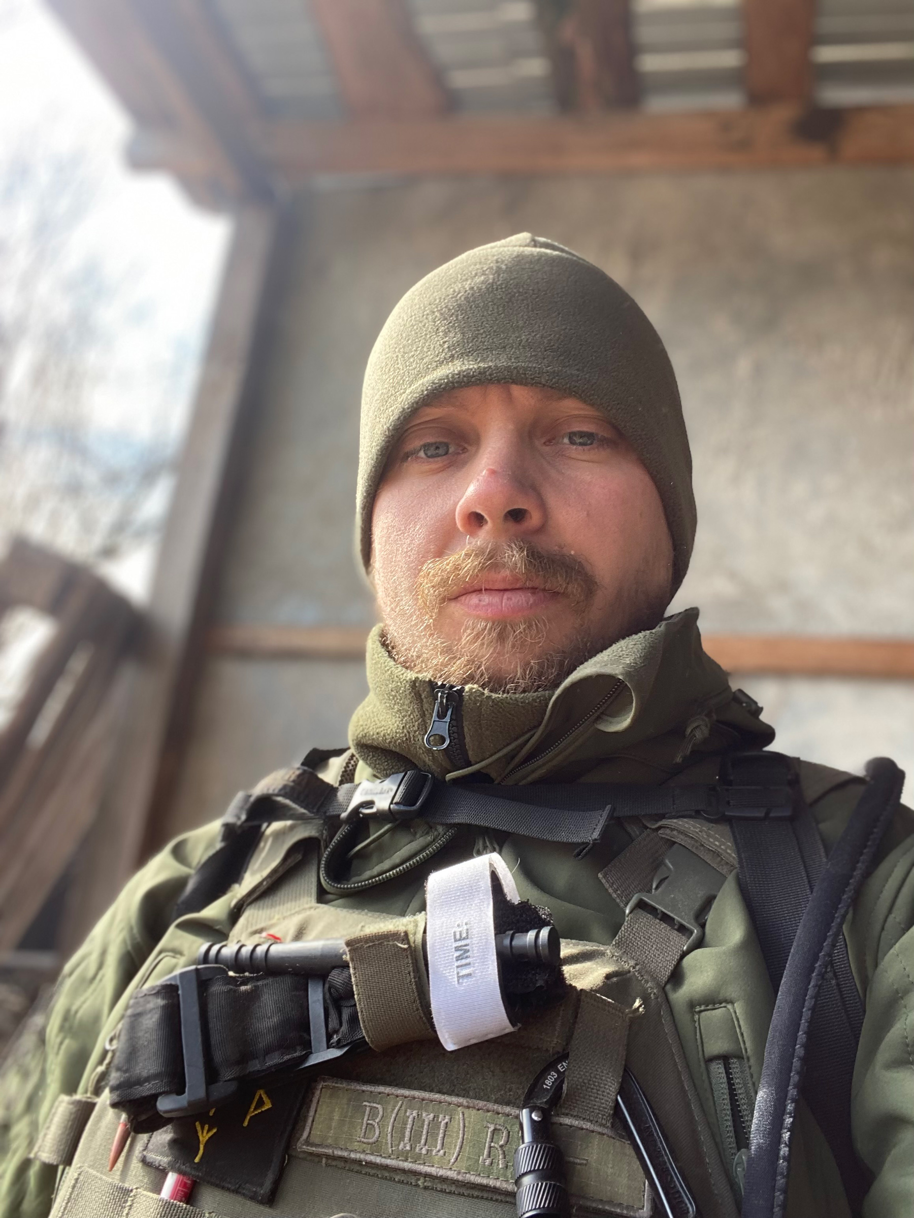 Povilas Limontas in the Kyiv region on March 28, 2022.