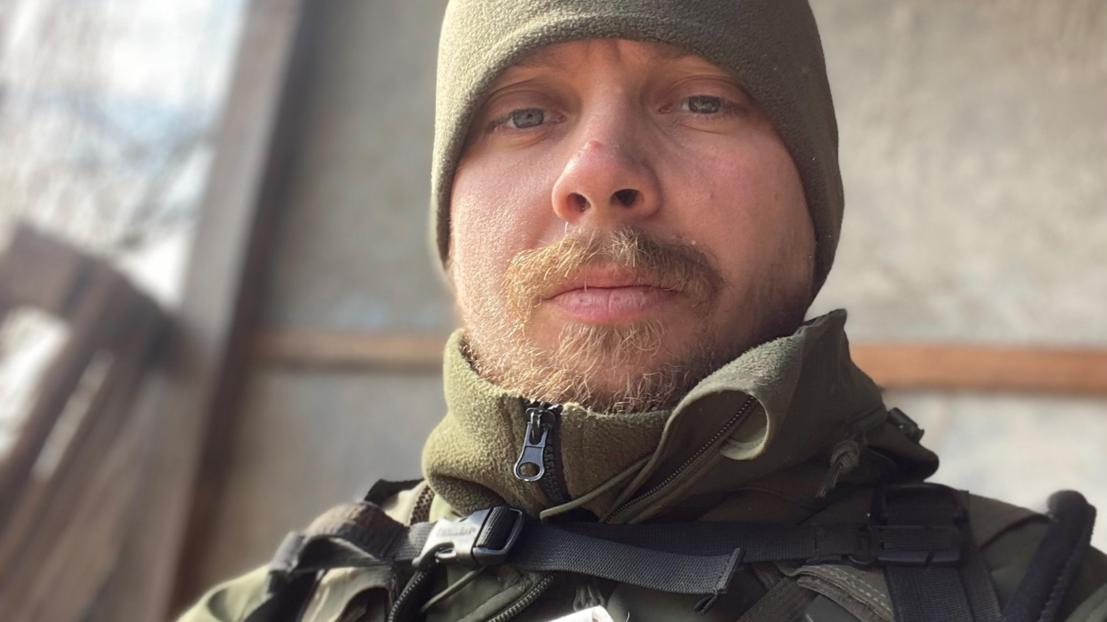 Povilas Limontas in the Kyiv region on March 28, 2022.